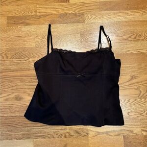 Bow black lacey Zara top